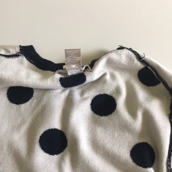 Banana Republic XS 3/4 sleeve sweater blue polka - Picture 6 of 8